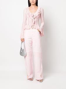 Blumarine Jeans met wijde pijpen - Roze