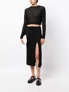 cashmereinlove Cashmere In Love Mona gehaakte midi-rok - Zwart