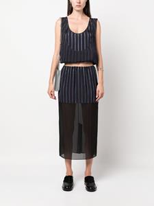 Gauchère Gestreepte midi-rok - Blauw