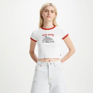 Levi's Cropped T-shirt, motief vooraan