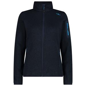 CMP  Women's Jacket Jacquard Knitted - Fleecevest, zwart/blauw