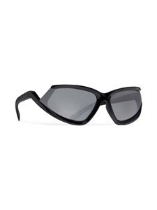 balenciagaeyewear Balenciaga Eyewear Side Expander Cat zonnebril met biker montuur - Zwart