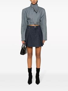Balmain Mini-rok met jacquard - Blauw