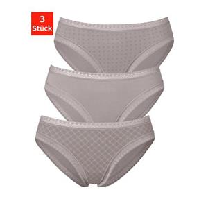 Lascana Bikinibroekje met grafische kant (set, 3 stuks)