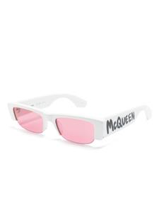 alexandermcqueeneyewear Alexander McQueen Eyewear Zonnebril met rechthoekig montuur - Wit