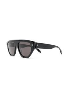 alexandermcqueeneyewear Alexander McQueen Eyewear Zonnebril met gegraveerd logo - Zwart