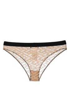 Versace Slip met monogramprint - Beige