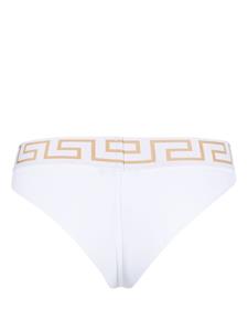 Versace Slip met Griekse print - Wit