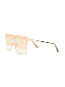 tomfordeyewear TOM FORD Eyewear Zonnebril met vierkant montuur - Goud