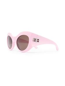 Balenciaga Eyewear Zonnebril met logoplakkaat - Roze