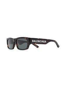 Balenciaga Eyewear Zonnebril met rechthoekig montuur - Bruin