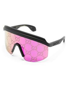 guccieyewear Gucci Eyewear Zonnebril met oversized montuur - Zwart