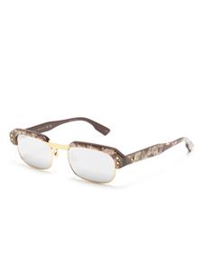 Gucci Eyewear Zonnebril met rechthoekig montuur - Bruin