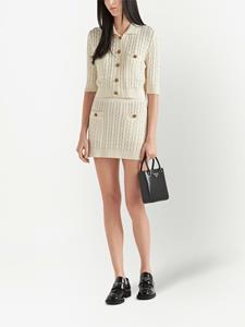 Prada Kabelgebreide midi-rok - Beige