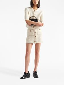 Prada Bouclé mini-rok - Wit