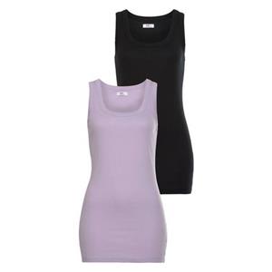 Flashlights Tanktop in een lang model (2-delig, Set van 2)