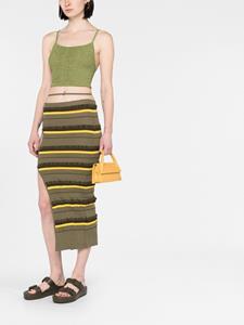 Jacquemus Ribgebreide rok - Groen