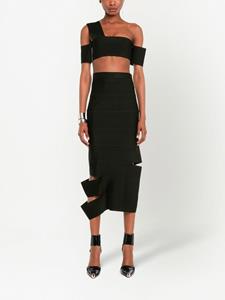 alexandermcqueen Alexander McQueen Kokerrok met vlakken - Zwart