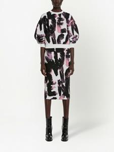alexandermcqueen Alexander McQueen Midi-rok met abstract patroon - Wit