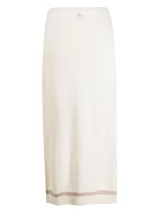 lorenaantoniazzi Lorena Antoniazzi Rok met gestreepte afwerking - Beige