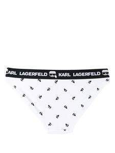 Karl Lagerfeld Ikonik slip met logoprint - Wit