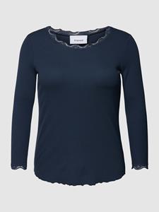 Fransa Plus PLUS SIZE shirt met lange mouwen en kant, model 'Zamond'