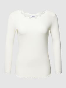 Fransa Plus PLUS SIZE shirt met lange mouwen en ribstructuur, model 'Zamond'