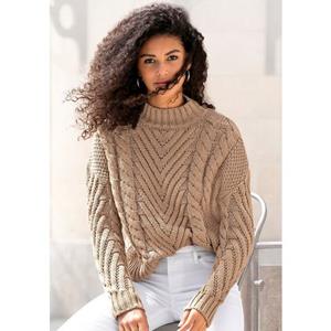 LASCANA Stehkragenpullover, mit aufwendigem Strickmuster