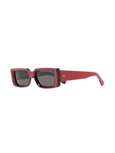 cutler&gross Cutler & Gross Zonnebril met rechthoekig montuur - Rood