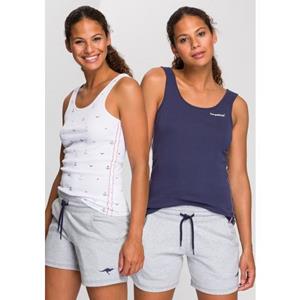 KangaROOS Geribde tanktop in een set van 2 - 1x uni + 1x gedessineerd (set, 2-delig, 2 stuks)