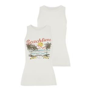 Beachtime Tanktop (Packung, 2-tlg) mit tropischem Druck