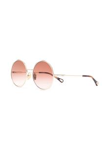 chloéeyewear Chloé Eyewear Zonnebril met rond montuur - Goud