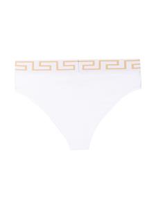 Versace High-waist slip met Greca patroon - Wit