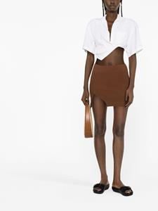 Laneus Asymmetrische mini-rok - Bruin