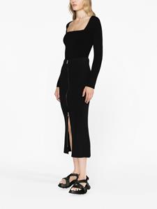 jilsander Jil Sander Kokerrok met rits - Zwart