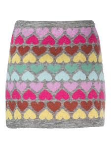 marcorambaldi Marco Rambaldi Mini-rok met hartprint - Grijs