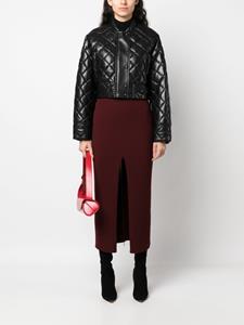 Patou Ribgebreide midi-rok - Rood