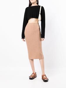 cashmereinlove Cashmere In Love Kasjmier kokerrok - Bruin