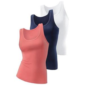 H.I.S Tanktop Zonder zijnaden van zachte ribkwaliteit van katoen (Set van 3)