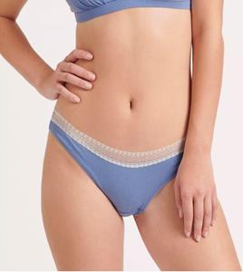 Sloggi 2-pack dames GO Ribbed brazil - kanten Katoenen brazilian slip