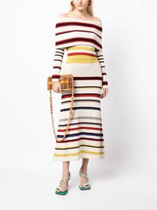silviatcherassi Silvia Tcherassi Gestreepte midi-rok - Beige