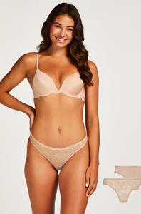 Hunkemöller 2-pack slips Angie Beige