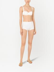 dolce&gabbana Dolce & Gabbana High waist satijnen slip - Wit