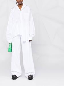 Balenciaga Blouse met gedraaide lange mouwen - Wit
