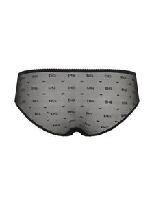 dolce&gabbana Dolce & Gabbana Tulen slip met jacquard - Zwart