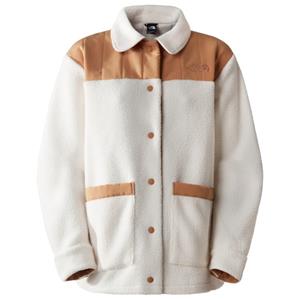 The-north-face Cragmont Fleece Shacket Gardenia Wit/amandelboter damesteddybeer