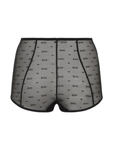 dolce&gabbana Dolce & Gabbana High waist slip met jacquard - Zwart