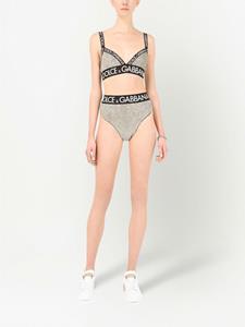 dolce&gabbana Dolce & Gabbana High waist slip verfraaid met kristallen - Zwart