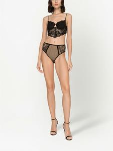 dolce&gabbana Dolce & Gabbana High waist slip met kant - Zwart