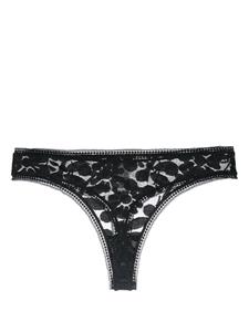 ERES String met bloemenkant - Zwart